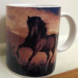 Persis Clayton Weirs painting - Fire in the Sky - horse coffee mug